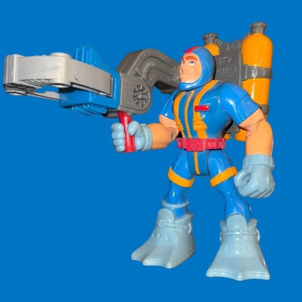 1999 Vintage Fisher Price Rescue Hero’s Scuba Diver Gil Gripper & Nemo Dolphin